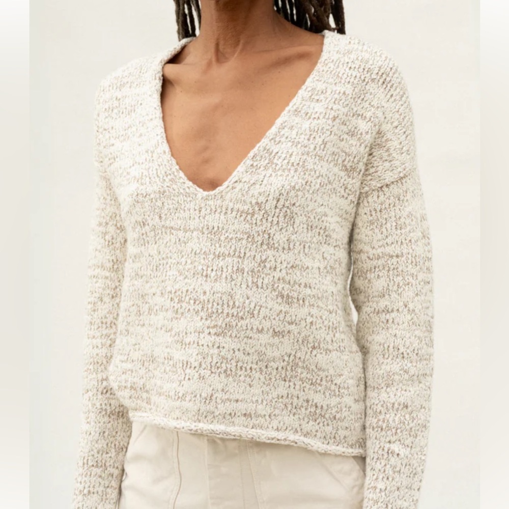 Lauren Manoogian Marl V Neck Sweater